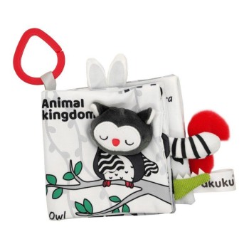 Sensoryczna książeczka Królestwo Zwierząt – miękka książeczka dla niemowląt 0+