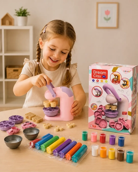 Ciastolina zestaw Color Dough - Kreatywna wyciskarka z 12 kolorami ciastoliny ciastolina